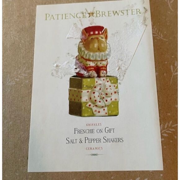 Patience Brewster SALT & PEPPER Shakers
FRENCH BULLDOG ON GIFT Krinkles
Creator - Picture 4 of 5